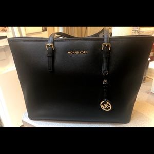 Jet black Michael Kors Medium Tote